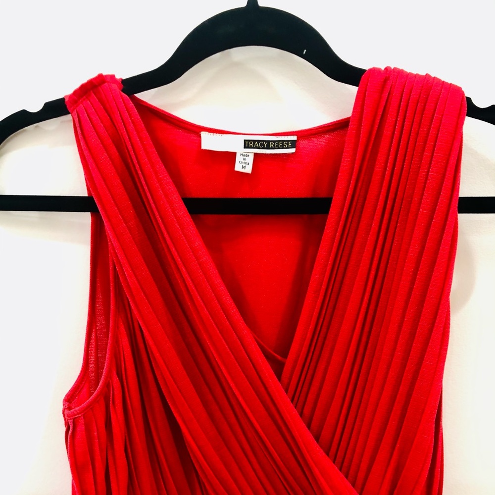 Anthropology Red Formal Dress